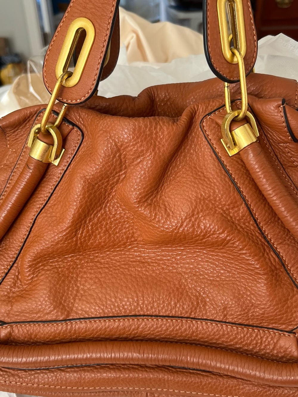 Chloe paraty cognac tote - Picture 3 of 16